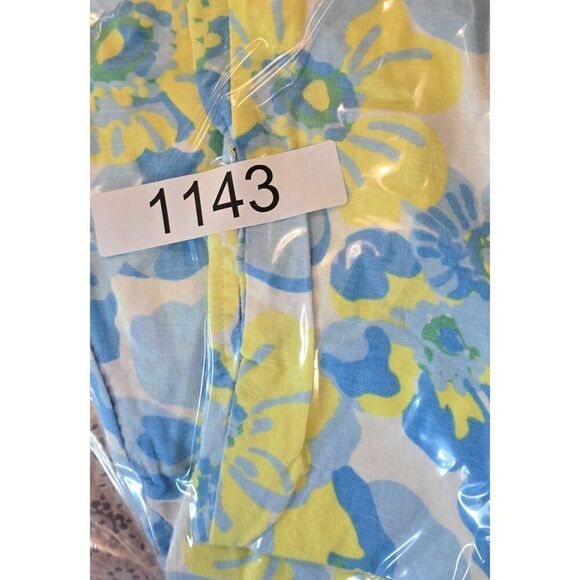 Old Navy Girls Floral Linen Blend Dress 2T Blue & Yellow Sleeveless Vintage - Picture 6 of 6